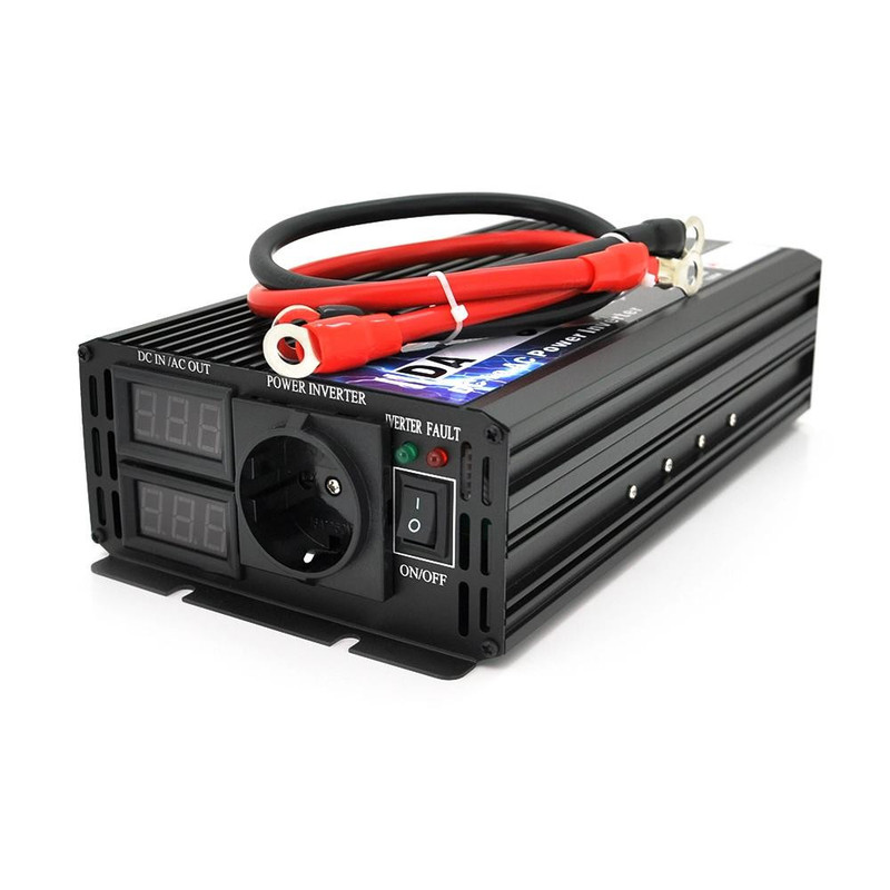 Інвертор (перетворювач) 12В/220В Pulsepad PSWCH-1000 1000W PURE SINE WAVE